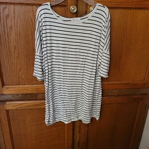 Bombay Black and White Striped Blouse Tote 1